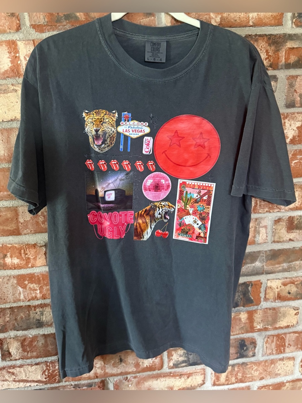 Comfort Colors Pepper Graphic Short Sleeve Tee with boujee collage